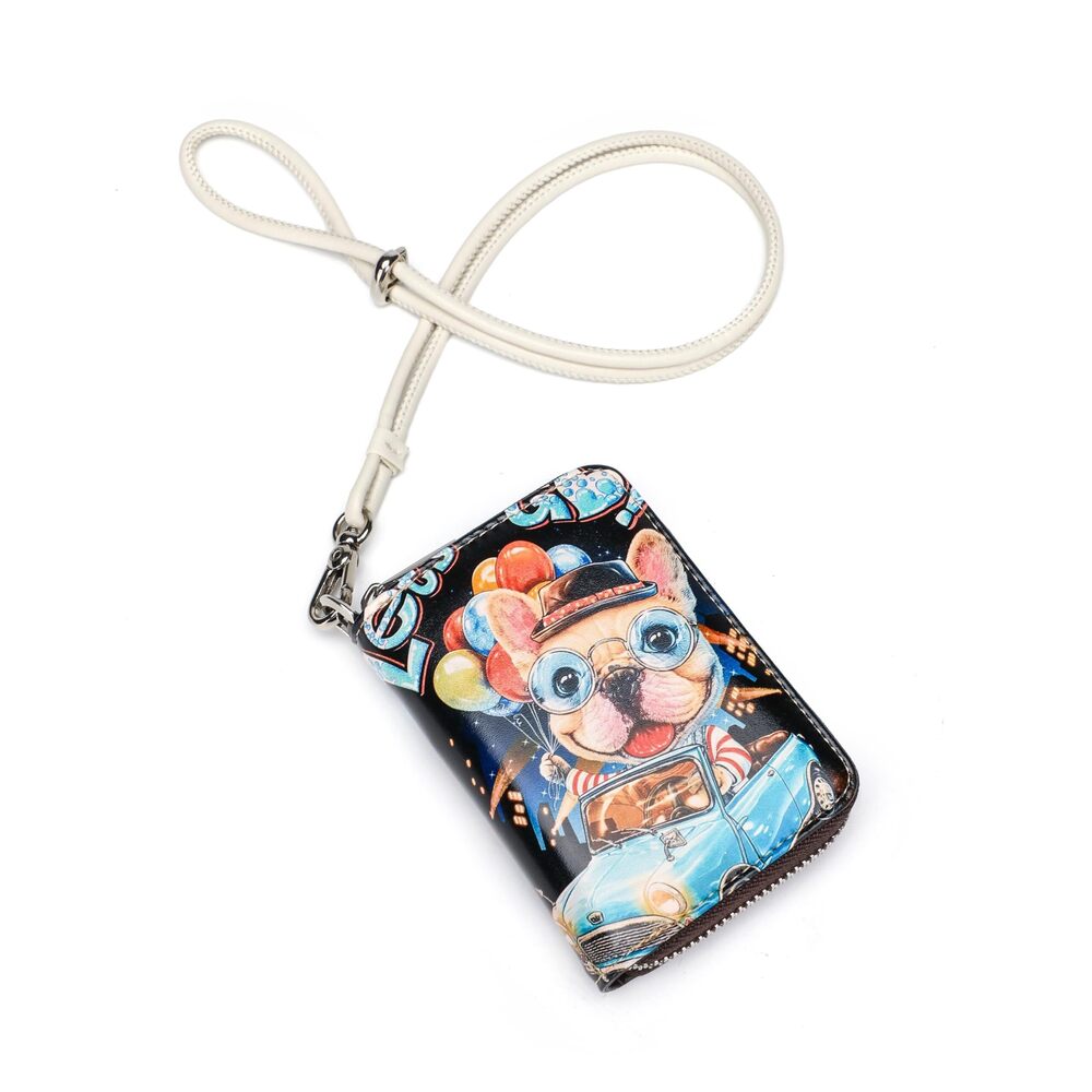 9435 RFID Credit Card Holder Wallets Leather Zipper Card Case Holder Wallet